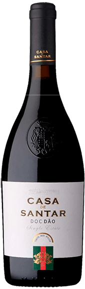 Vinho Casa Santar Tinto 2022 da marca Global Wines, garrafa de vinho tinto com rótulo detalhado.
