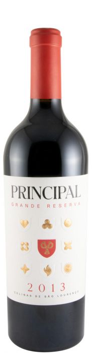 Vinho Principal Grande Reserva 2013 da marca Colinas de São Lourenço, garrafa elegante sobre fundo neutro.