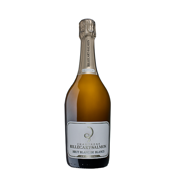 Cerveja Billecart Salmon Blanc Blanc em garrafa magnum grande formato, imagem com rótulo e embalagem elegante.