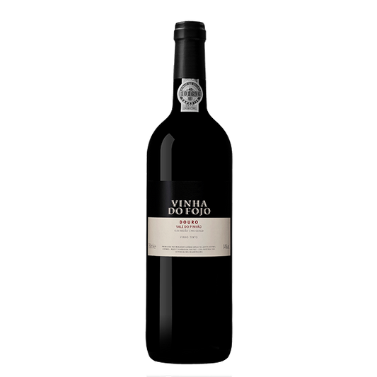 Vinho Quinta do Fojo, garrafa de vinho tinto da marca Vinha do Fojo, com rótulo visível sobre fundo neutro.