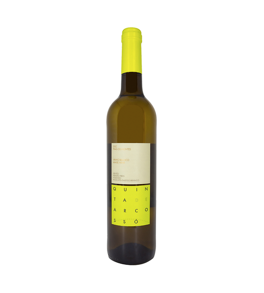 Vinho branco Quinta Arcossó, produzido pela Quinta de Arcossó, com garrafa elegante e rótulo detalhado.