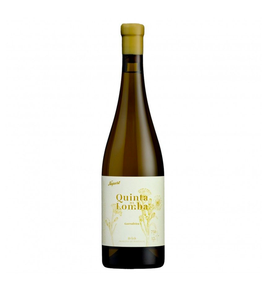 Vinho branco Quinta da Lomba Garrafeira Niepoort, garrafa com rótulo detalhado e cápsula dourada, destaque para vinho de qualidade