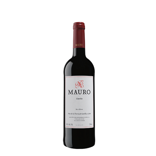 Vinho Mauro da Garrafeira, garrafa de vinho tinto com rótulo detalhado, destacando a marca e o rótulo na imagem.