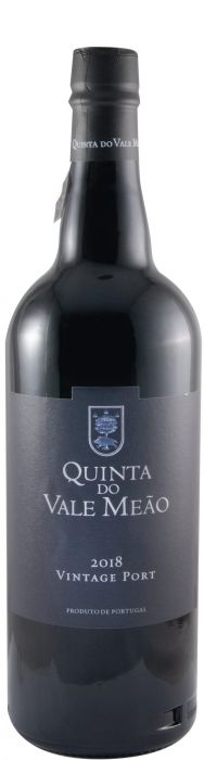 Taça de vinho do Porto Quinta Vale Meão Vintage 2018, garrafa elegante de vinho do Porto Quinta Vale Meão.
