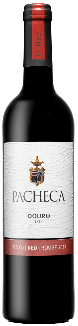 Vinho tinto Quinta da Pacheca, safra 2023, garrafa de vinho com rótulo elegante, destaque na imagem.