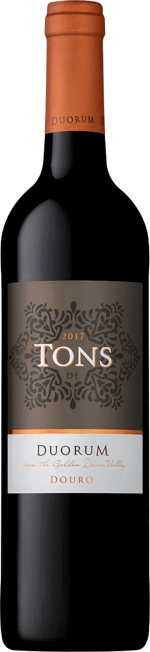 Vinho Tinto Tons de Duorum 2023, garrafa de vinho com rótulo elegante, destaque para a embalagem do vinho Duorum.