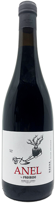 Anel Reserva Tinto de Marcio Lopes Vinhos, garrafa de vinho tinto com rótulo e detalhes visíveis na imagem.
