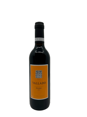 Vinho Tinto Vallado 0,375L da Quinta do Vallado, garrafa de vidro com rótulo detalhado, vista frontal.