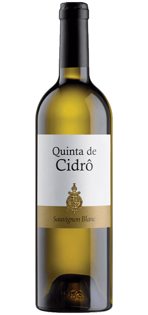 Vinho branco Quinta de Cidrô Sauvignon Blanc da Real Companhia Velha, garrafa de vinho branco com rótulo elegante.