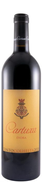 Garrafa de vinho tinto Cartuxa Magnum, grande formato, produzida pela Adega da Cartuxa, com rótulo elegante e vidro transparente