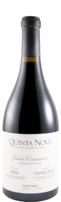 Vinho Quinta Nova P28 da marca Quinta Nossa Senhora do Carmp, garrafa de vinho tinto com rótulo detalhado.