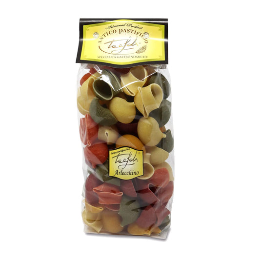 Bunte Muschelnudeln (handgemacht) 500 g.