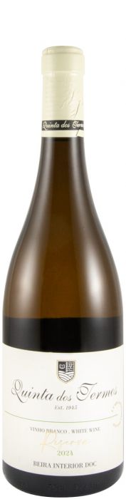 Garrafa de vinho branco Quinta dos Termos Reserva, rótulo elegante, destaque para a bebida de qualidade superior.