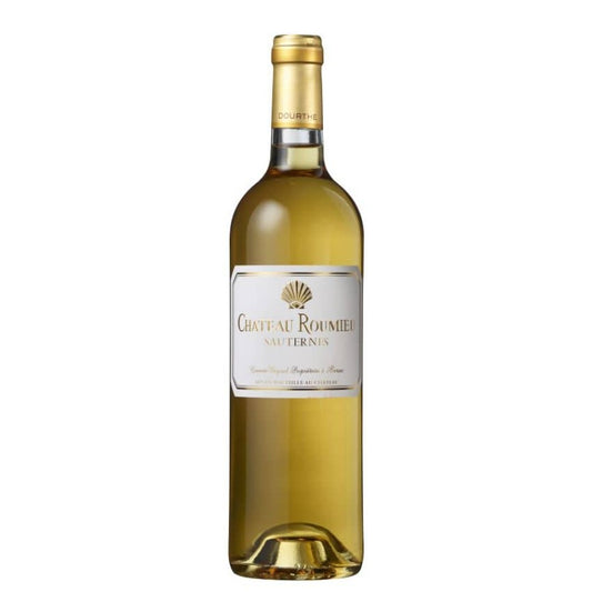 Garrafeira Chateau Roumieu Sauterne Colheita Tardia em garrafa de 2016, vinho doce e aromático de colheita tardia.