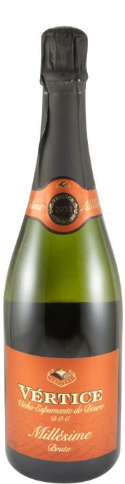 Espumante Vértice Vértice Millesime Brut na garrafa com rótulo elegante e detalhes dourados, pronto para celebração.