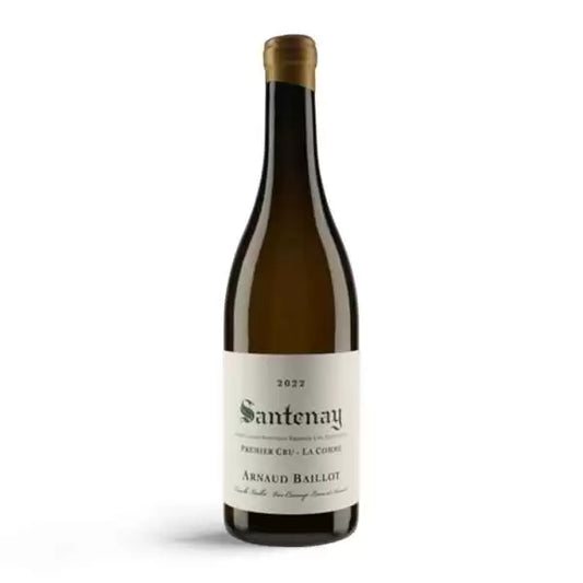 Taça de vinho branco Santenay 1º Cru da marca Arnaud de B, garrafa do vinho do mundo Arnaud B Santenay Branco 2022