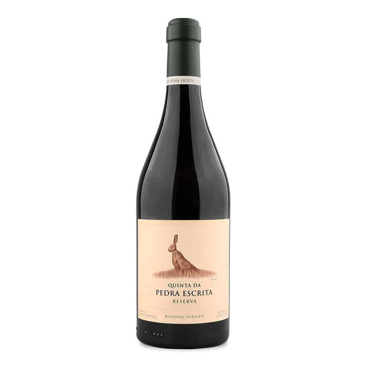 Vinho branco Quinta da Pedra Escrita Reserva 2021 da Rui Robredo Madeira, garrafa com rótulo elegante e detalhes visíveis.