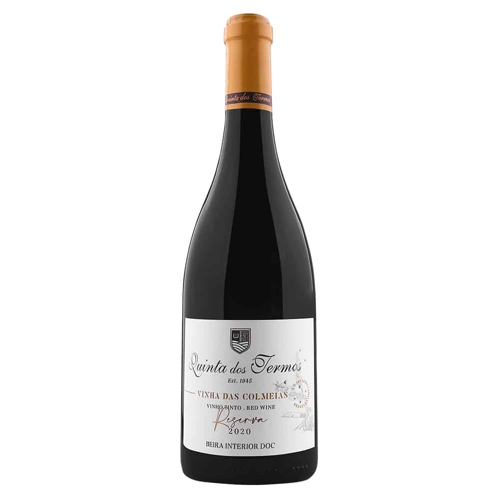 Vinho Quinta dos Termos Vinha das Colmeias 2020, garrafa de vinho tinto com rótulo detalhado da Quinta dos Termos.