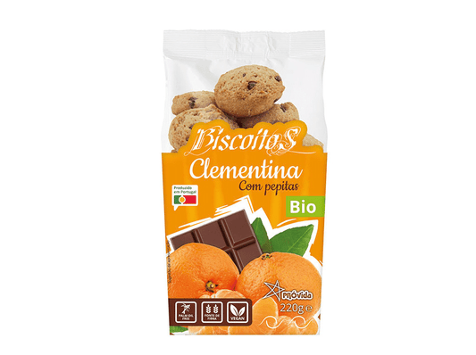 Biscoitos de Clementina com Pepitas de Chocolate Bio Próvida 220 g
