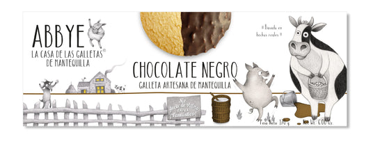 Bolachas de Manteiga Cobertas de Chocolate Negro Abbye 170 g