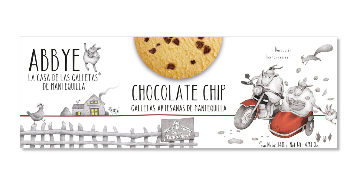 Bolachas de Manteiga com Pepitas de Chocolate Abbye 140 g
