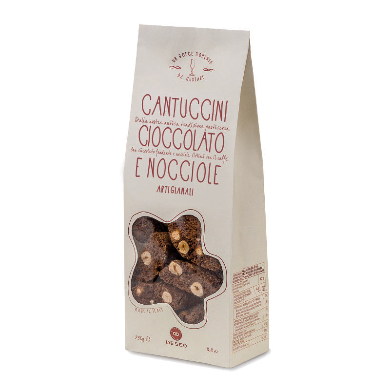 Cantuccini de Chocolate Preto e Avelã Deseo 250 g