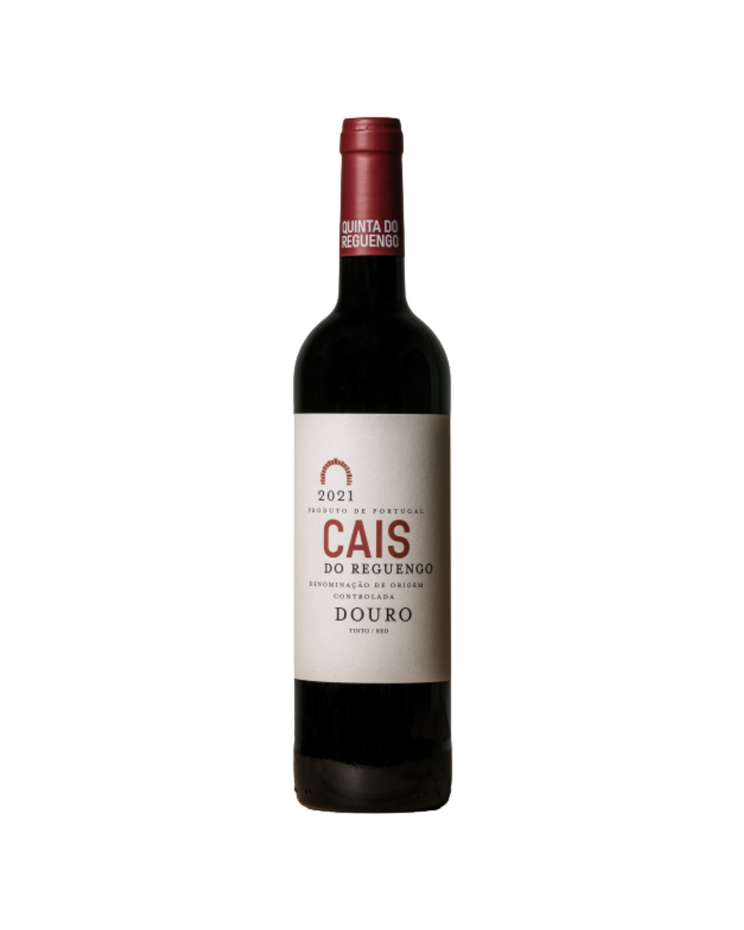 Vinho Cais do Reguengo da Silva Family Wines, garrafa de vinho tinto com rótulo colorido e tampo de cortiça.
