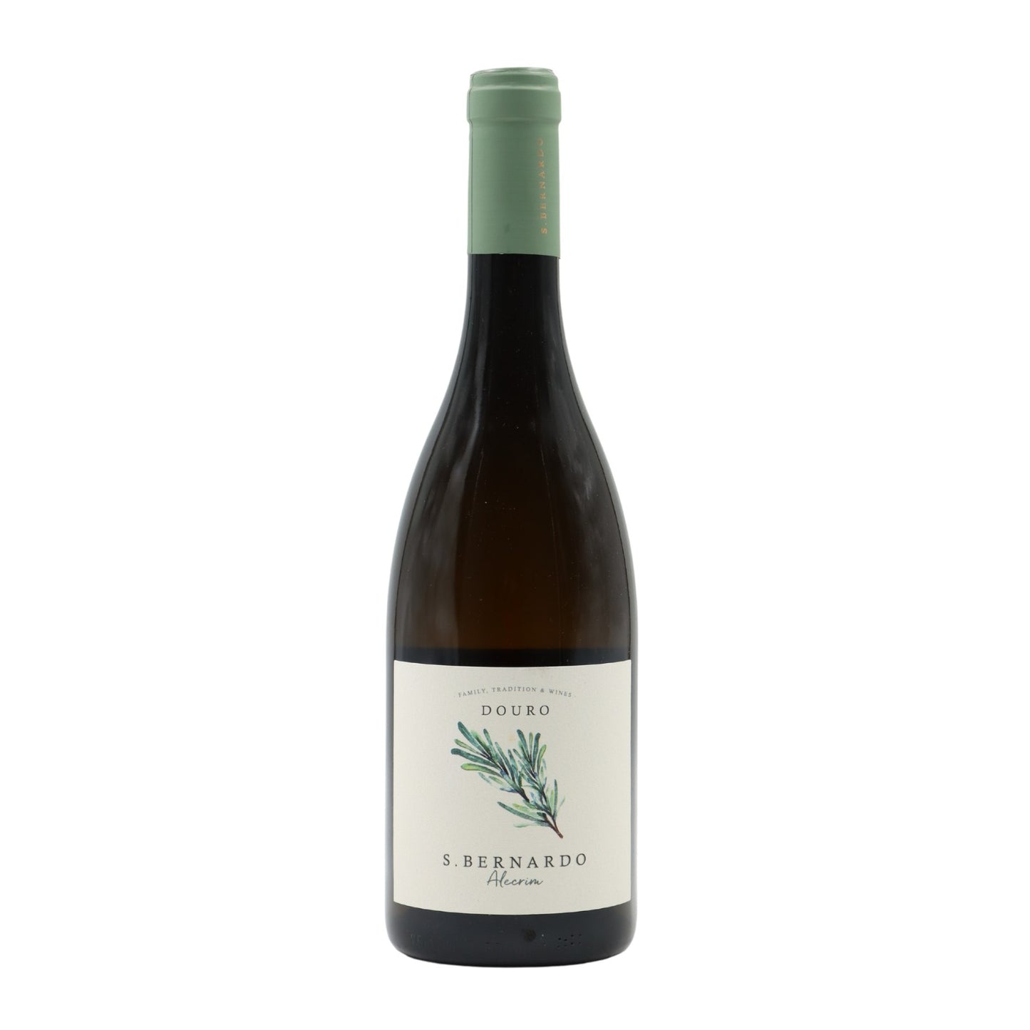 Vinho branco Quinta de São Bernardo Alecrim Magnum, grande formato, garrafa de vinho de alta qualidade, etiqueta elegante.