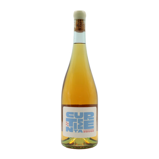 Vinho branco Quinta de São Bernardo Curtimenta 2022, garrafa elegante com rótulo branco e detalhes dourados, ideal para refeições.